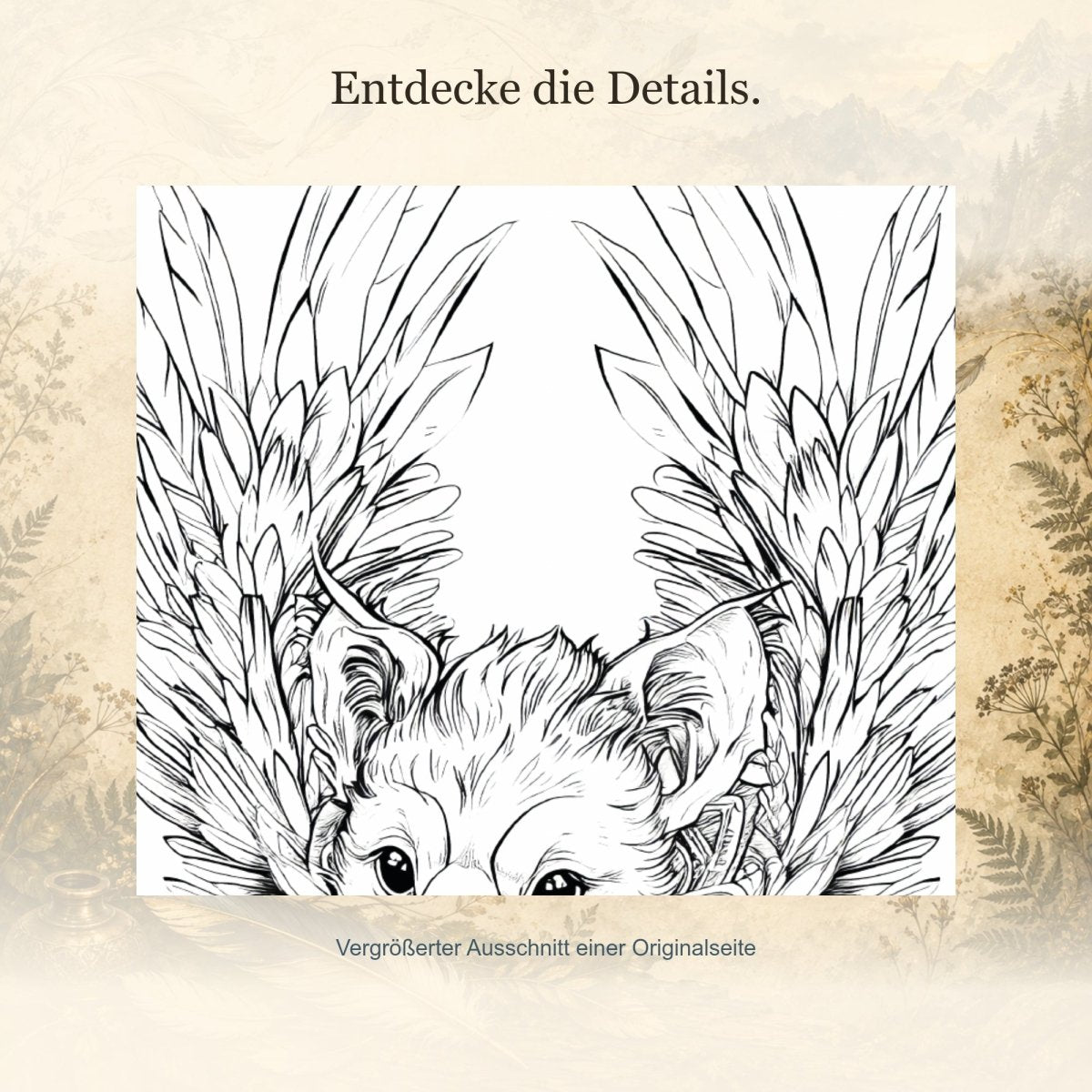 Fantastische Flugwesen – Rechtshänder - Feohwynn Onlineshop - Malbuch