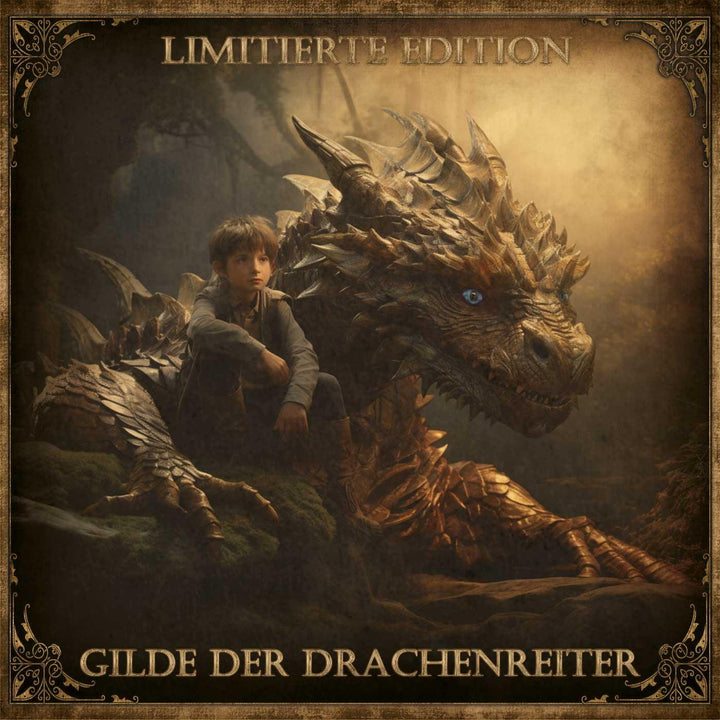 Titelmotiv der limitierten Drachenreiter-Edition mit Reiter und Drache