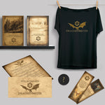 Lieferumfang der Drachenreiter-Edition mit zwei Büchern, schwarzem T-Shirt, Lesezeichen und Begleitschreiben