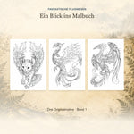 Fantastische Flugwesen – Linkshänder - Feohwynn Onlineshop - Malbuch