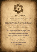 Beschreibung der handgefertigten Eulenherz-Filzfigur