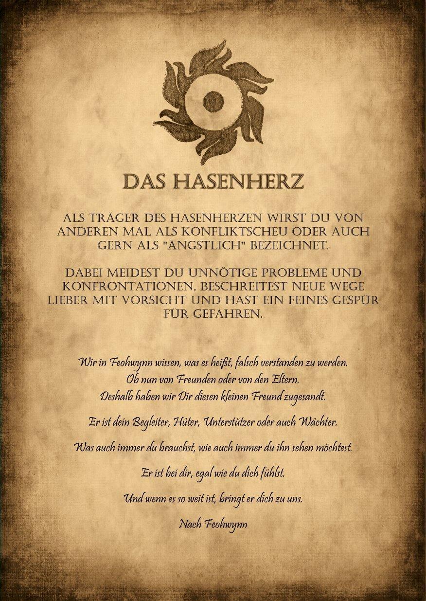 Beschreibung der handgefertigten Hasenherz-Filzfigur