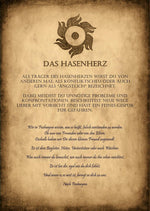 Beschreibung der handgefertigten Hasenherz-Filzfigur